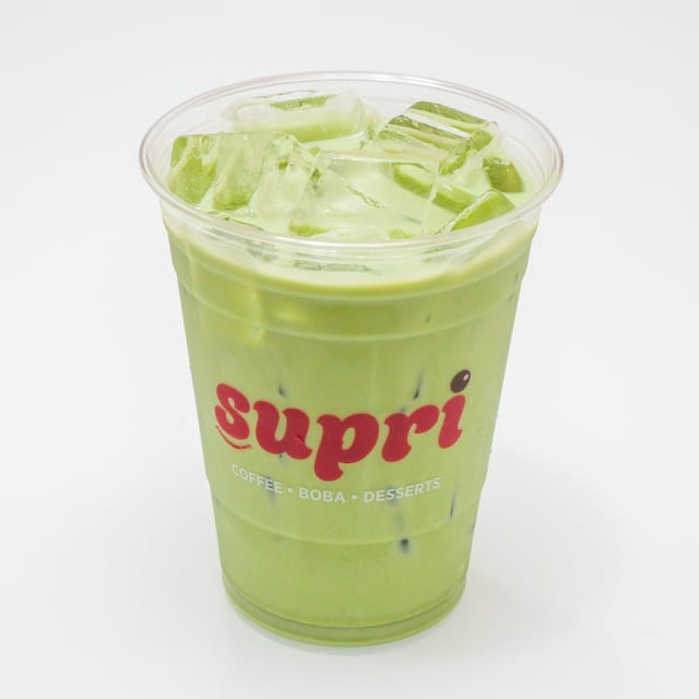 Iced matcha.