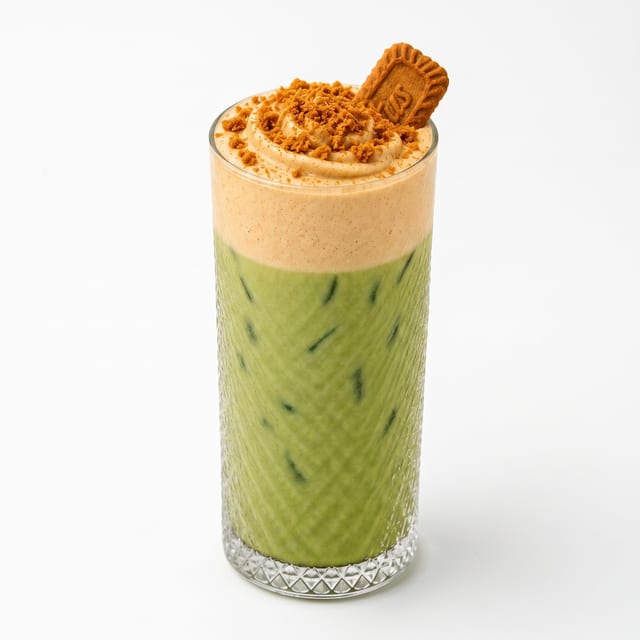 Iced banana pudding matcha.